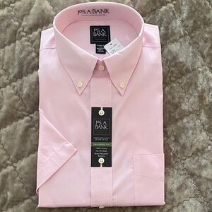 Brand New 💯 cotton No Wrinkles Jos. A. Bank Men's Light Pink Dress Shirt